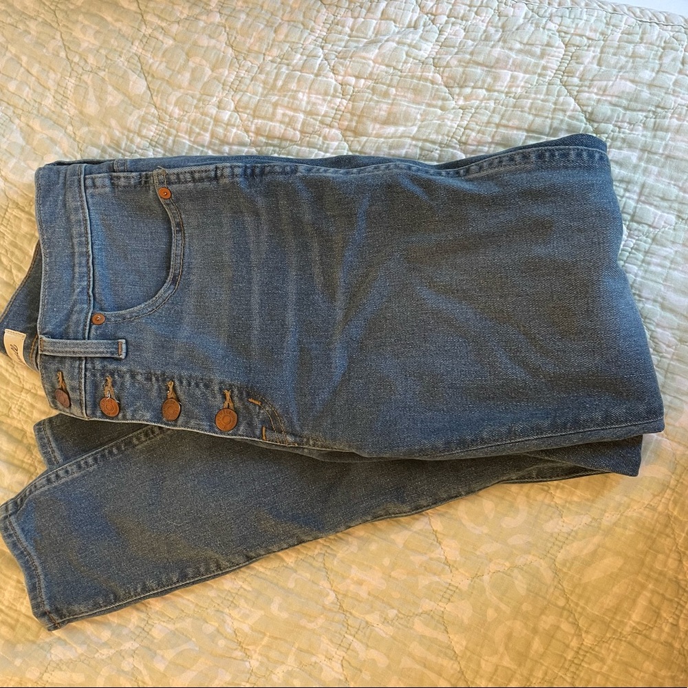 High waisted button down madewell jeans